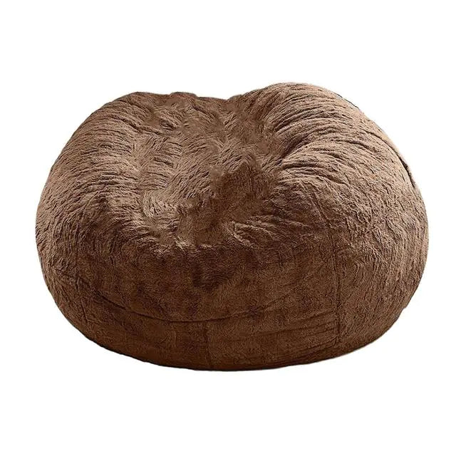 Giant Jumbo Fur Flexible Sofa Bean Bag Round